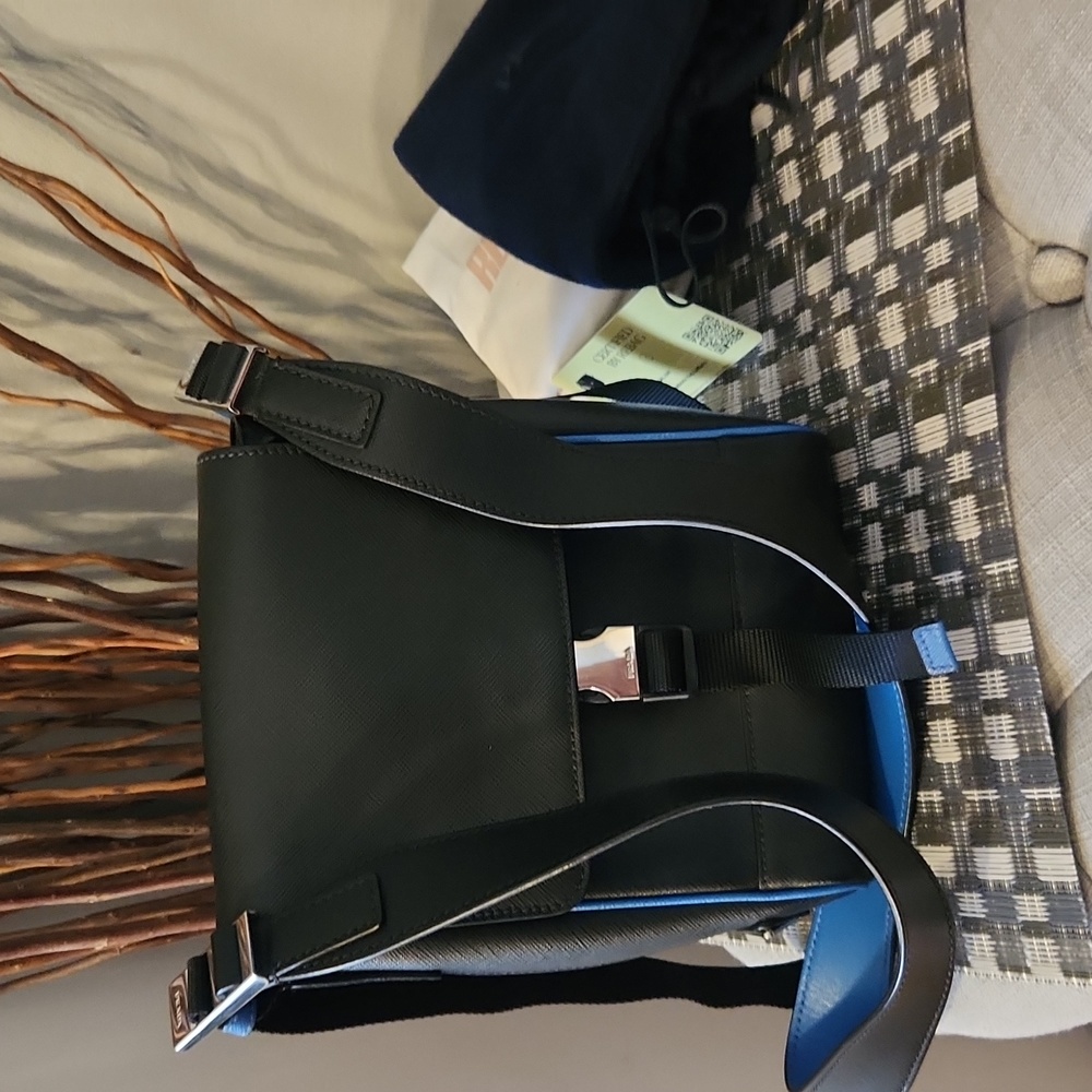 Prada Buckle Flap Crossbody Bag Saffiano Leather